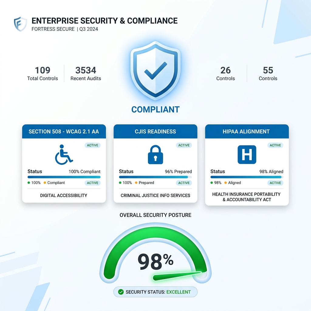 MOSI Security and Compliance dashboard